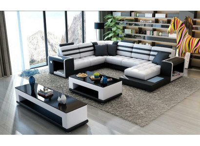 Žijící krajina Rozkládací Pohovka U-Forma Pohovka Design Pohovka Textil Moderní Polštář Nový