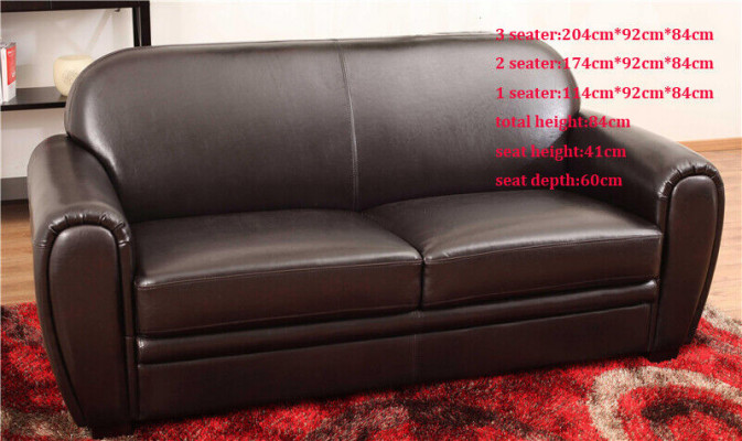 Sofa sada sedadel Couch 3-dílná sedací souprava Sofa čalouněná sedací souprava 3 kusy Křeslo Kožená sedací souprava