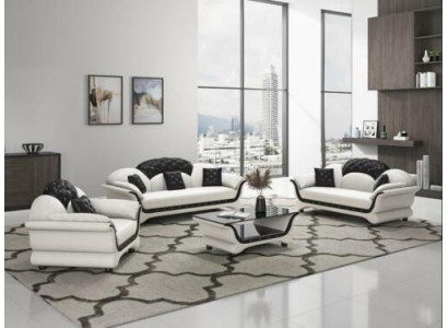 Sofa set 3+2+1 Design Sedací souprava Pohovka Polštáře Pohovka Moderní Luxus Nový