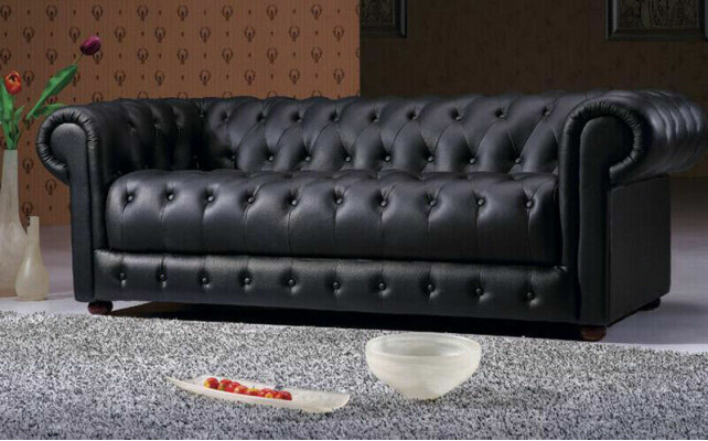 Chesterfield pohovky křesla kůže 3+2 místný sada sedací soupravou garnitury
