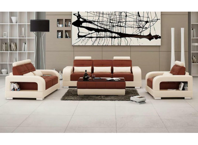 Moderní kožená pohovka Sedací souprava 3+2+1 Sestavy Designová pohovka xlmoebel