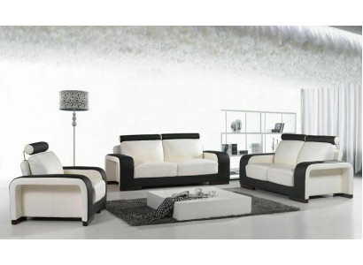 Sofá set Design Sofas čalouněné pohovky kůže 3-2-1 sedadla