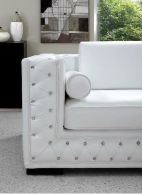 Sofa sestava 3+1+1 Sedacího Setu Design Sofas Polštářová Pohovka Kůže Chesterfield