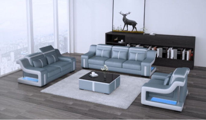 Sofa set Couch Polster Sofa Set 311 Leather Sofas Complete