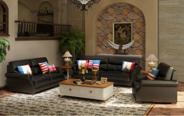 Sofa set 3+1+1 Polstrované designové pohovky Garnitur Couch Sofa Garnituren