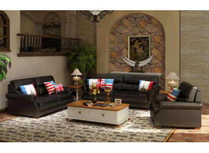 Sofa set 3+1+1 Polstrované designové pohovky Garnitur Couch Sofa Garnituren