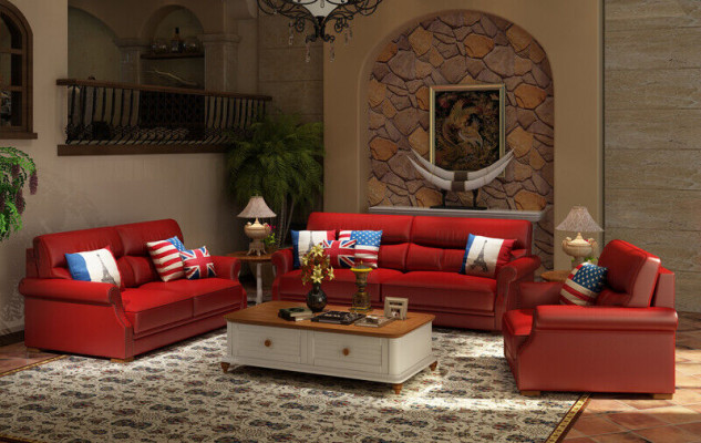 Sofa set 3+1+1 Polstrované designové pohovky Garnitur Couch Sofa Garnituren