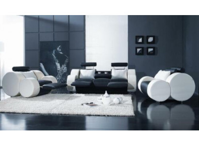 Sofá soupravy Set Design Pohovky Potahy Kůže 311 Sedadla Pohovky