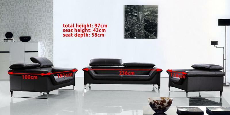 Kožená pohovka Rozčleněná sedací souprava 3+1+1 Místná sestava Moderní design Pohovka