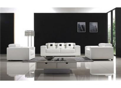 Design Pohovky Sofas 3+1 Sedačková souprava Set Kožená pohovka Garnituren