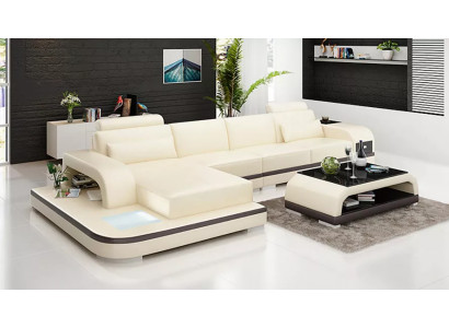 Design obývací souprava rohová sedací souprava čalouněná kůží sezení luxusní souprava