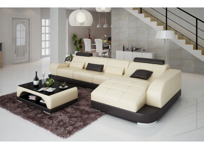 Rohová sedací souprava L tvaru látková sedačka Wohnlandschaft Garnitur Design Moderní Sofa.