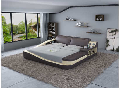 Luxus ložnice postel čalouněný design kůže dvojitý hotelové postele textilní.