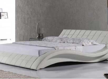 Designer Polsterbett Weiß Bett Betten Lederbett Doppelbett Ehebett Designerbett Návrhářská postel Polštář Bílá Postel Postele Kožená postel Manželská postel Designová postel