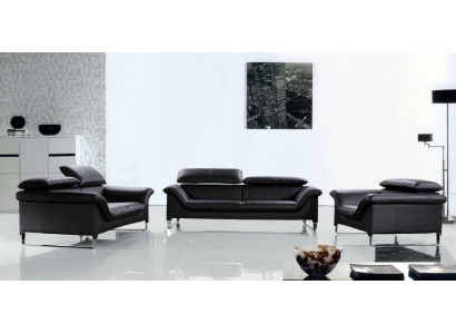 Kůžená pohovka sofa obývací sestava 3+2 Místná souprava Design Moderní Dekorativní Pohovka