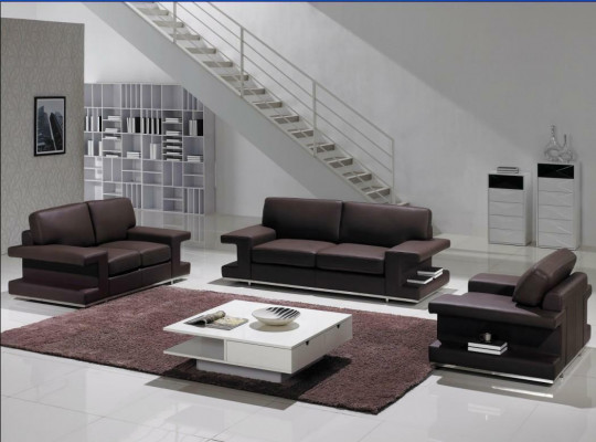 Pohovka Couch Polstrový 2-sedadlový kožený sedací nábytek Pohovky Sedací soupravy Design