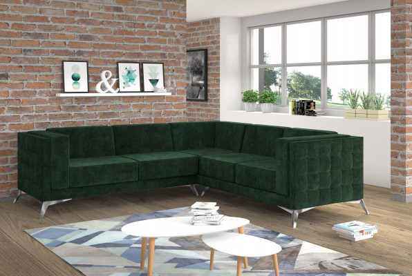Pohovka L-Form Chesterfield Couch Wohnlandschaft Garnitur Design Klassische