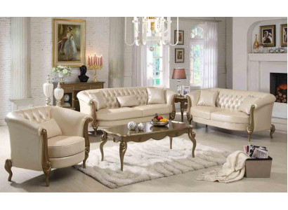 Sofa set 3+2 sezení Design pohovky čalouněné pohovky kůže souprava