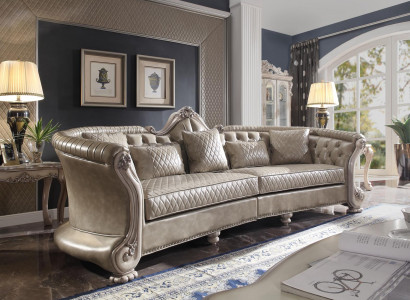 Velká xxl pohovka Klasický nábytek Dvorec Čtyřmístná textilní pohovka