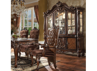 Luxus Vitrína Skříň Dřevo Roztok Sklo Nový Baroko