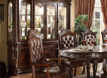 Vitrína Skleněná Barová Skříň Domov Skříně Barokní Nástěnný Regál Dřevo Vitrína