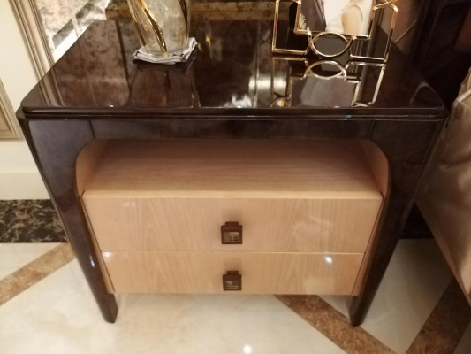 Postel 2x noční stolek 3 kusy. Ložnice sada design moderní luxusní.