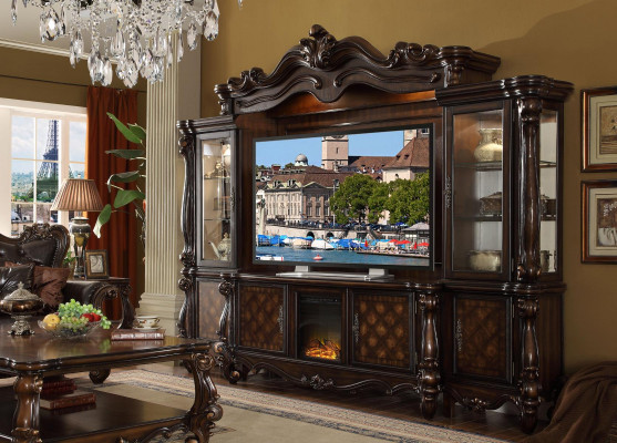 Designer obývací pokoj Dekorativní klasická TV stěna Mediální stěna Televizní stěna