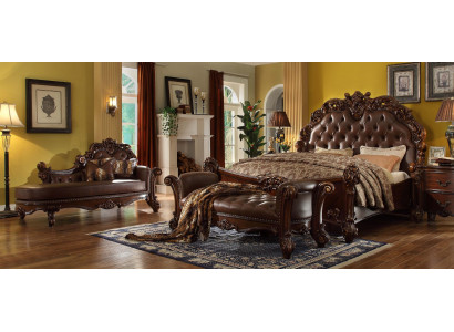 Královská dvoulůžka postel 2x noční stolek konzola kompletní set