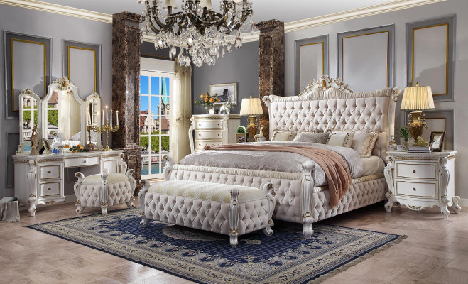 Chesterfield postel Polstrované postele Ložnice Dekorativní manželská postel Postele