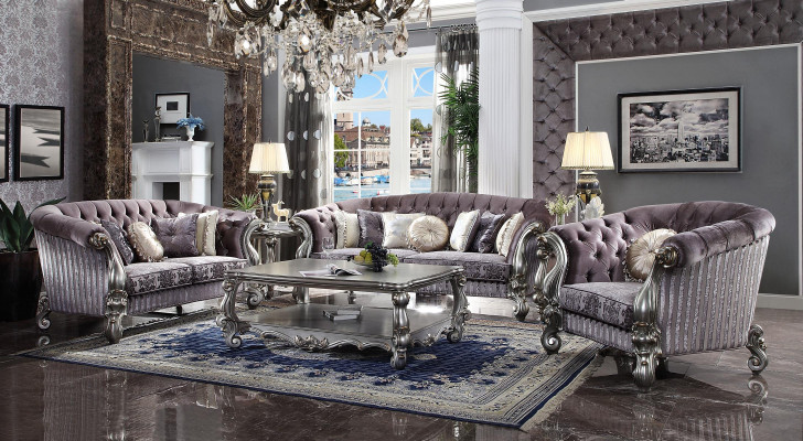 Sofa třímístná, pohovka, sedací souprava, kůže, baroko, rokoko