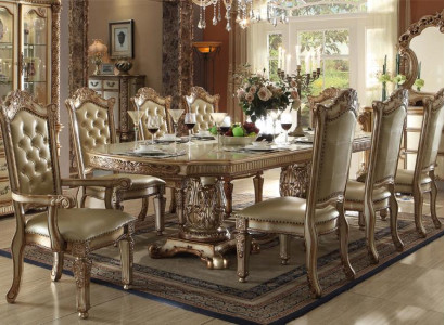 Barokní antikní styl jídelní stůl Stůl Skutečné dřevo Klasické designové stoly Rokoko