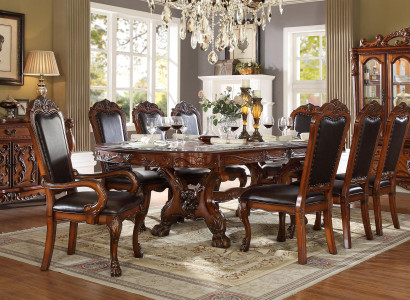 Vyřezávaný stůl v barokním a rokokovém stylu, nábytek, jídelní stůl, stoly, jídelna