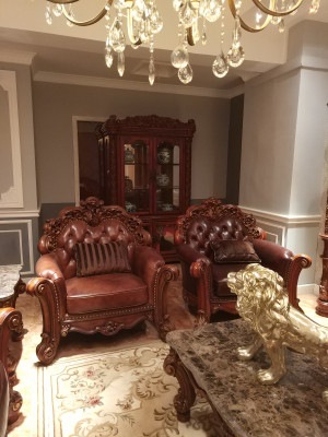 Kožená křesla 1 místný gauč Polstrované pohovky Design Luxus Klasický jednosedadlový