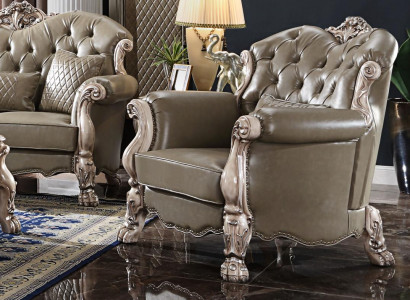 Barokní křeslo jednosed. Třídivan se systémem na ochranu proti skvrnám. Designový obývací pokoj, nový.