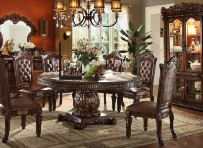 Barokní kulatý jídelní stůl Kulatý stůl Kulaté stoly Klasický dřevěný rokokový.