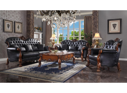 Sofa set 3+1+1 sedadla pohovka gauč čalouněná sestava gaučů kůže