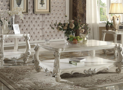 Vznešený designový klasický stolní stolek Dekorační konferenční stolek Stůl Dřevo Baroko