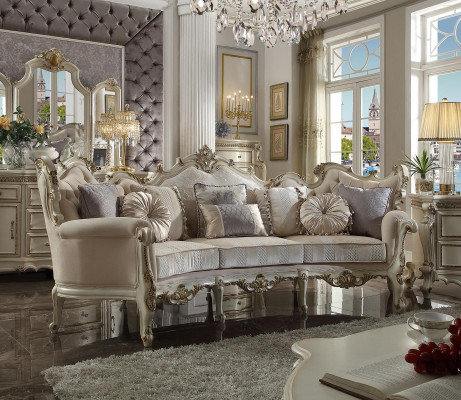 Sedací souprava 4dílná. Design pohovky polstrovaná pohovka baroko rokoko.