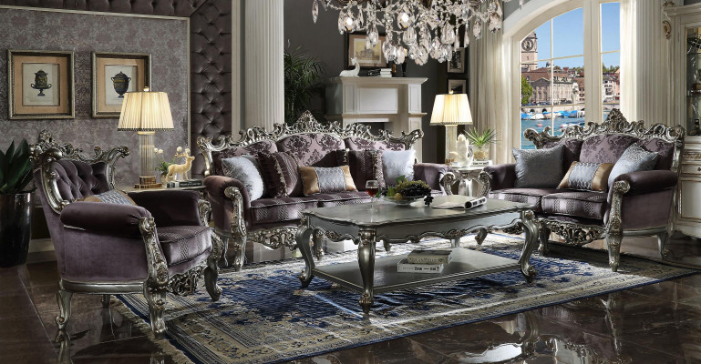 Luxus nábytek Pohovka Sedačka Sedací souprava Gauč Polstrovaný 3+2+1 Místný se stolek