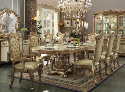 Zlatá křeslo Chesterfield návrhářský nábytek do jídelny Luxusní křeslo