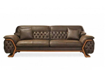 Sofa 3 Sitzer Chesterfield Pohovka Polstrovaný Obývací pokoj Design Verstellbar