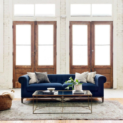 Chesterfield pohovka gauč čalounění kůže látkový gauč čalouněná sada 4 sedaček