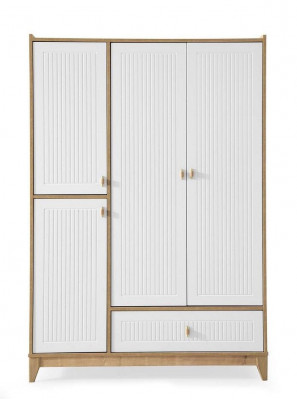 Elegant šatní skříň Bílý dřevěný design šatní skříň dětský pokoj nábytek odstranění