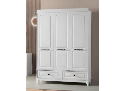 Šatní skříň Bílý dřevěný design skříně pro dětský pokoj šatní skříně
