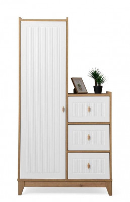 Luxusní skříň na oblečení bílý dřevěný design šatny pro dětský pokoj Novinka