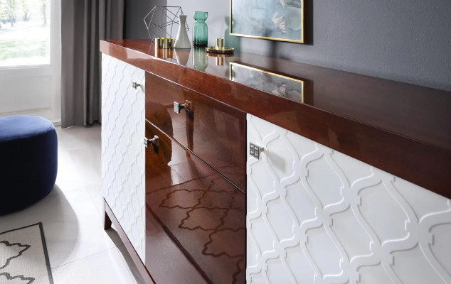 Skříň Bar Skleněný skříň Vitrína Obývací pokoj Design Regál design Nábytek