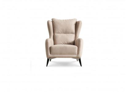 Luxus křeslo jednosedák látkové křeslo Beige obývací pokoj Moderní