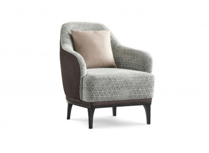 Křeslo s ušima Jednosedadlový křeslo 1-sedačkový látkový křeslo šedá barva Moderní design