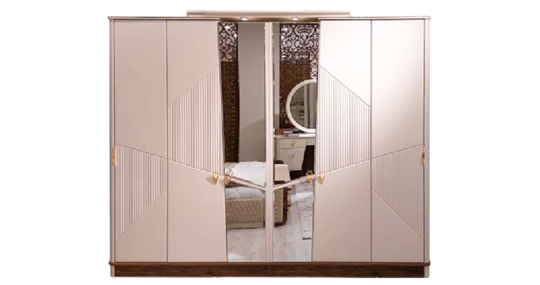 Sada ložnice postel Luxus šatník 2x noční stolek Design Toaletní stůl