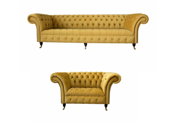 Sofa sestava 3+1 místná sada designových pohovek s moderním čalouněním